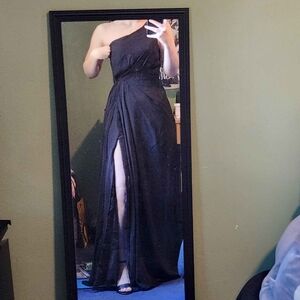 One shoulder bridesmaid dress